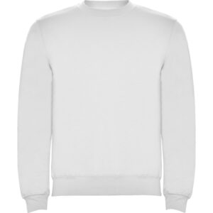 Sudadera blanca sin capucha adulto