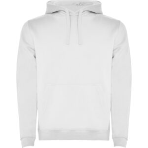 Sudadera blanca con capucha adulto