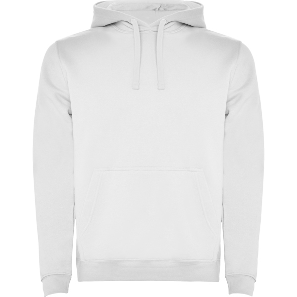 Sudadera blanca con capucha adulto